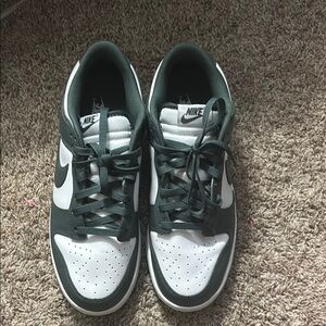 Nike Men's Green and White Sneakers